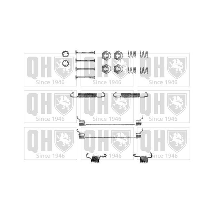 Priedų komplektas, stabdžių trinkelės QUINTON HAZELL BFK262