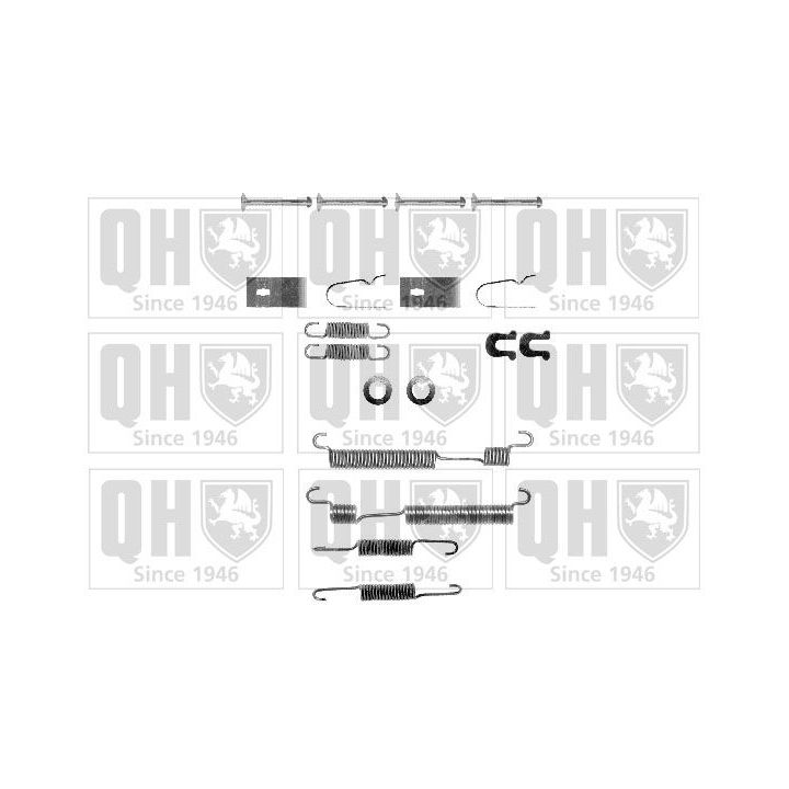 Priedų komplektas, stabdžių trinkelės QUINTON HAZELL BFK263