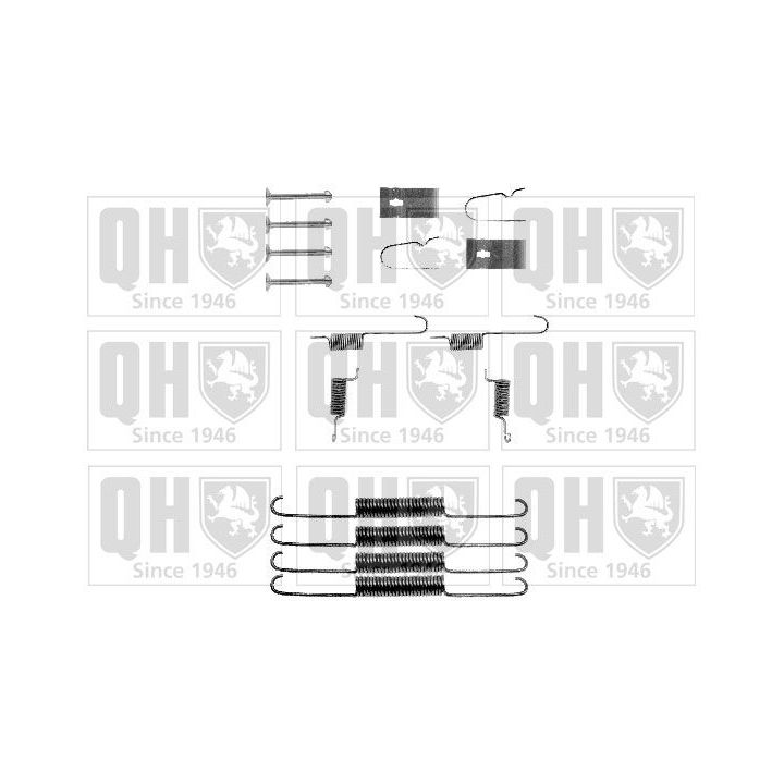 Priedų komplektas, stabdžių trinkelės QUINTON HAZELL BFK270