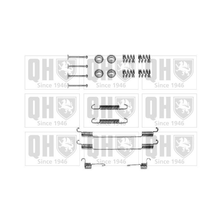 Priedų komplektas, stabdžių trinkelės QUINTON HAZELL BFK279