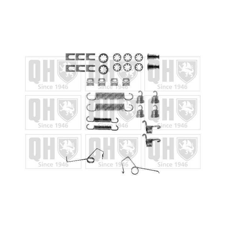 Priedų komplektas, stabdžių trinkelės QUINTON HAZELL BFK280