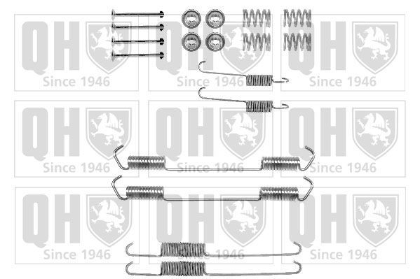 Priedų komplektas, stabdžių trinkelės QUINTON HAZELL BFK283