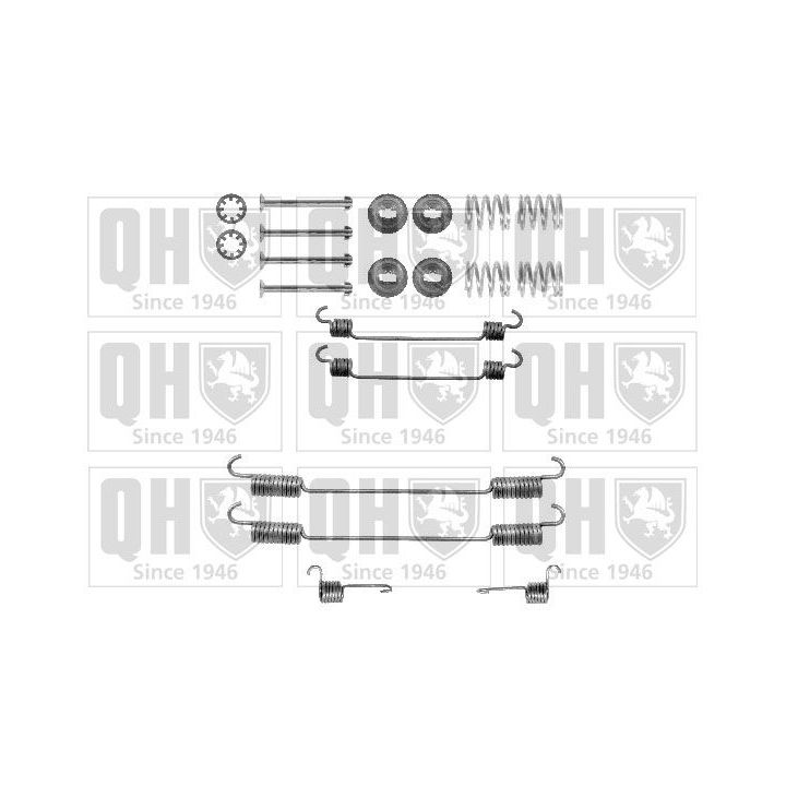 Priedų komplektas, stabdžių trinkelės QUINTON HAZELL BFK390