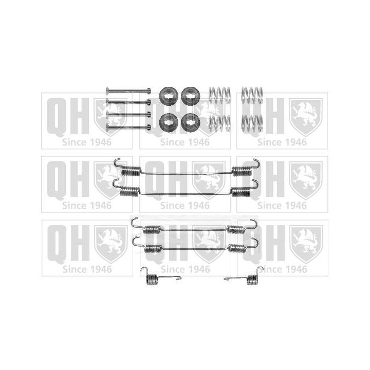 Priedų komplektas, stabdžių trinkelės QUINTON HAZELL BFK396