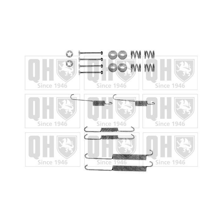 Priedų komplektas, stabdžių trinkelės QUINTON HAZELL BFK400