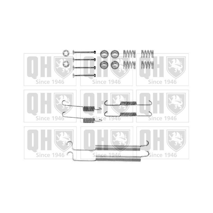 Priedų komplektas, stabdžių trinkelės QUINTON HAZELL BFK402