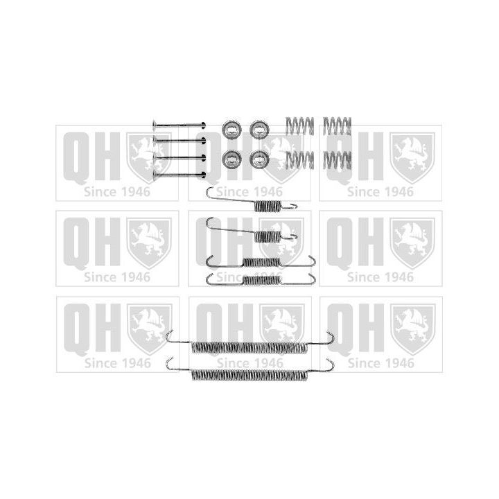 Priedų komplektas, stabdžių trinkelės QUINTON HAZELL BFK403