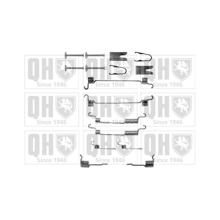 Priedų komplektas, stabdžių trinkelės QUINTON HAZELL BFK410