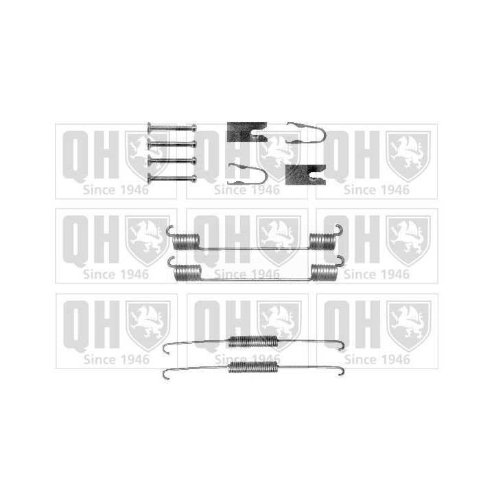 Priedų komplektas, stabdžių trinkelės QUINTON HAZELL BFK428