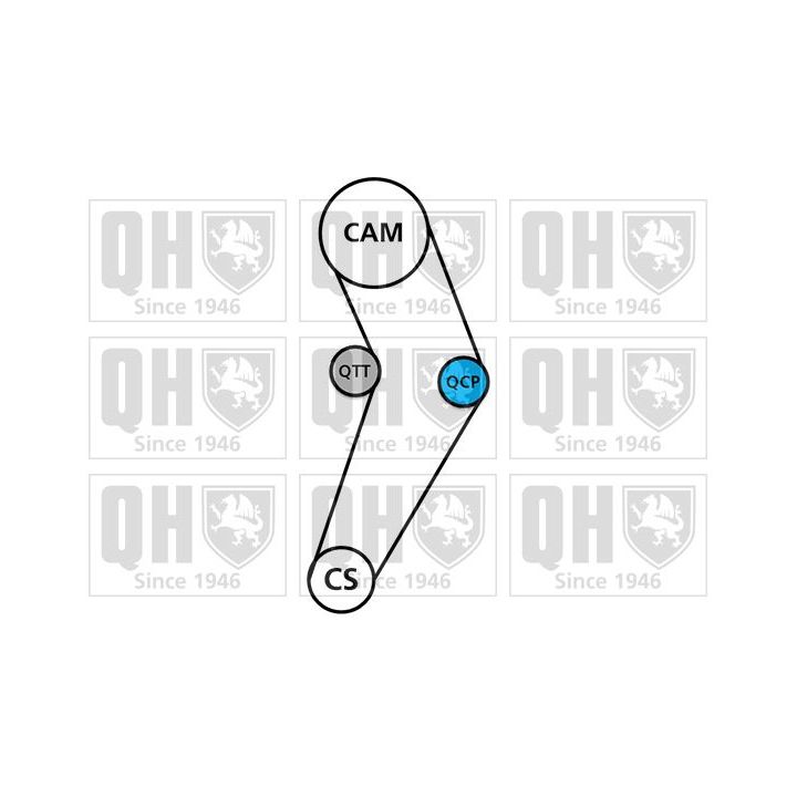 Vandens siurblio ir paskirstymo diržo komplektas QUINTON HAZELL QBPK5591