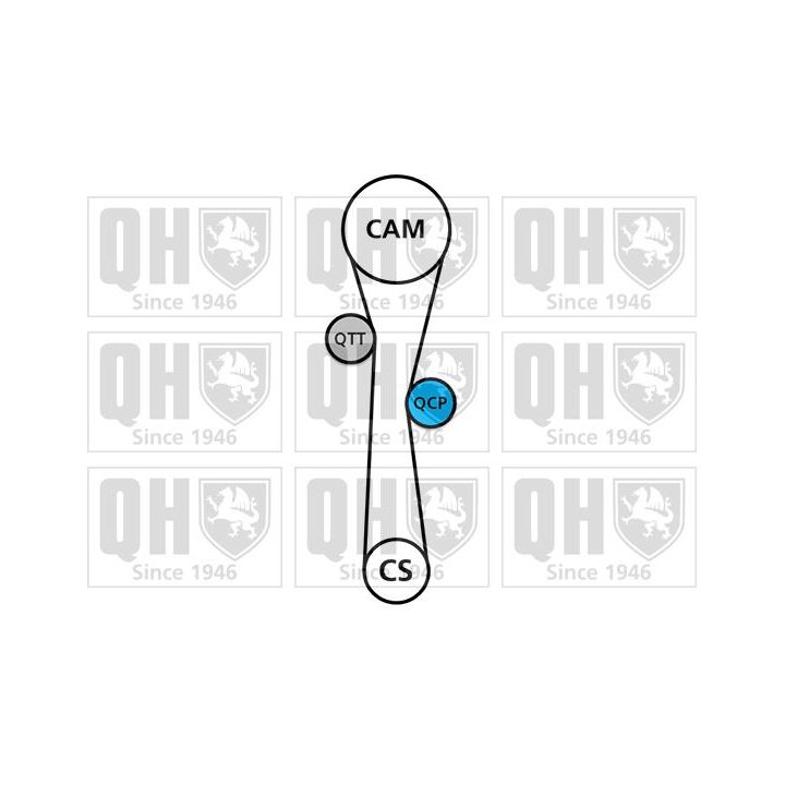 Vandens siurblio ir paskirstymo diržo komplektas QUINTON HAZELL QBPK6781