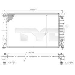 Radiatorius, variklio aušinimas TYC 702-0022