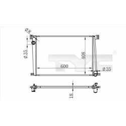 Radiatorius, variklio aušinimas TYC 703-0011