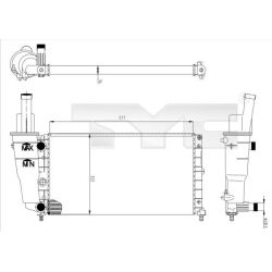Radiatorius, variklio aušinimas TYC 709-0005