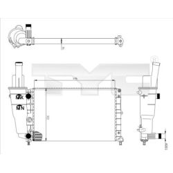 Radiatorius, variklio aušinimas TYC 709-0006