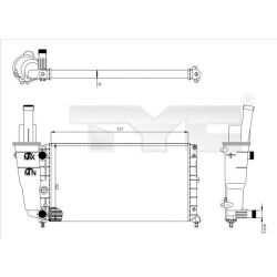 Radiatorius, variklio aušinimas TYC 709-0007