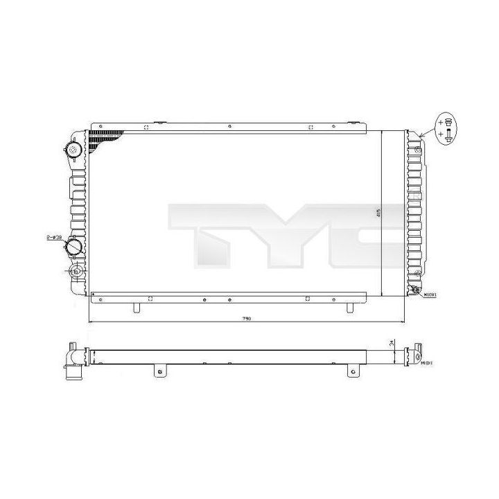 Radiatorius, variklio aušinimas TYC 709-0014-R