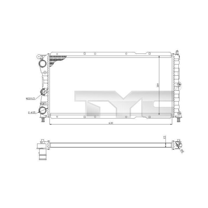 Radiatorius, variklio aušinimas TYC 709-0017-R