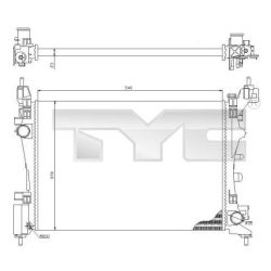 Radiatorius, variklio aušinimas TYC 709-0018