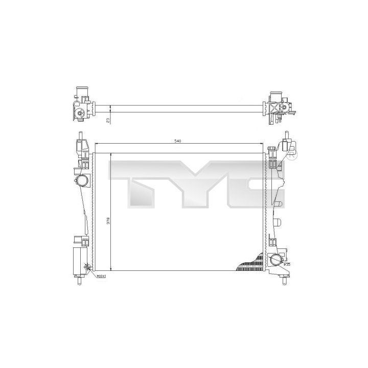 Radiatorius, variklio aušinimas TYC 709-0018
