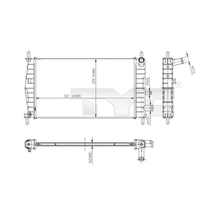 Radiatorius, variklio aušinimas TYC 710-0025