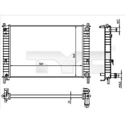 Radiatorius, variklio aušinimas TYC 710-0030