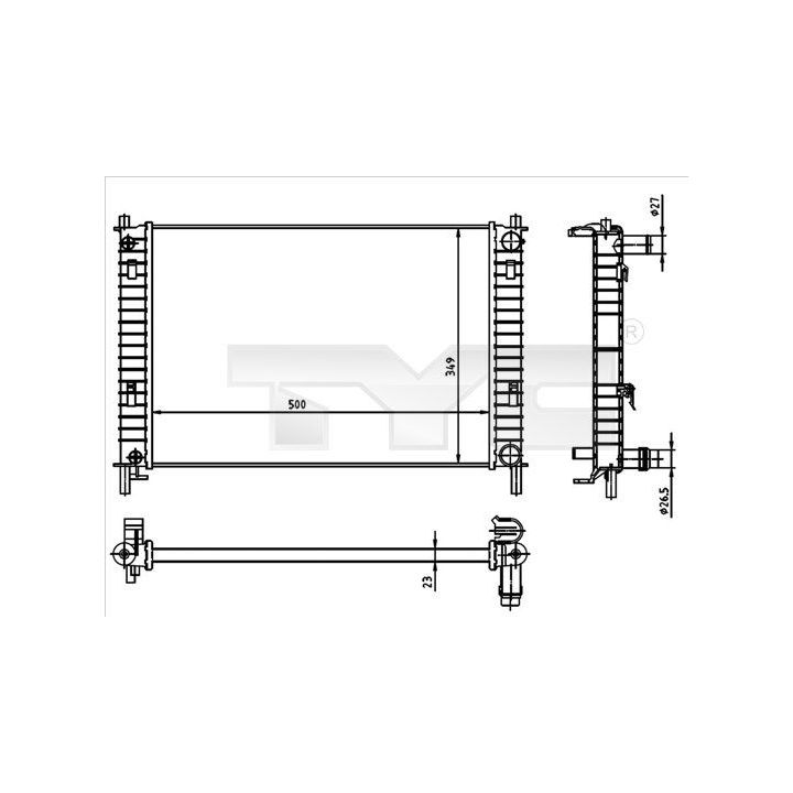 Radiatorius, variklio aušinimas TYC 710-0030