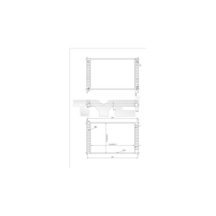Radiatorius, variklio aušinimas TYC 710-0030-R