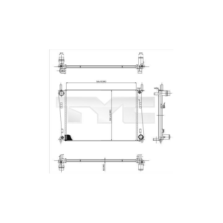 Radiatorius, variklio aušinimas TYC 710-0031