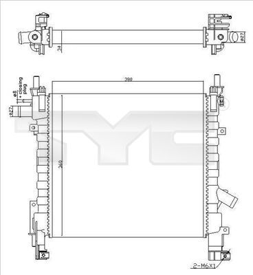 Radiatorius, variklio aušinimas TYC 710-0055-R