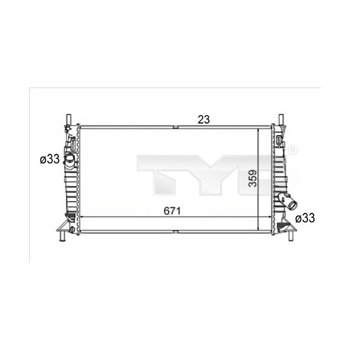 Radiatorius, variklio aušinimas TYC 710-0056-R