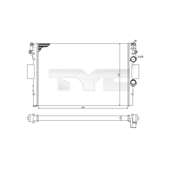 Radiatorius, variklio aušinimas TYC 715-0001-R