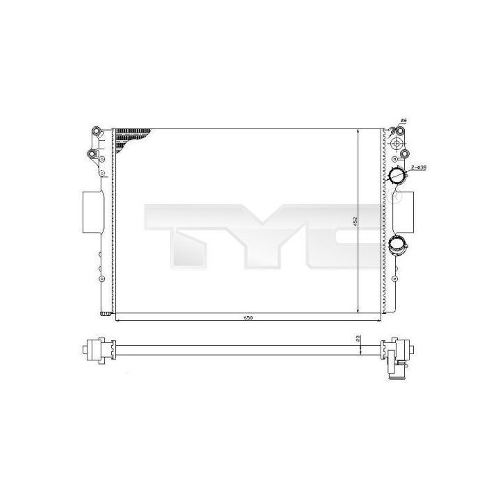 Radiatorius, variklio aušinimas TYC 715-0002-R