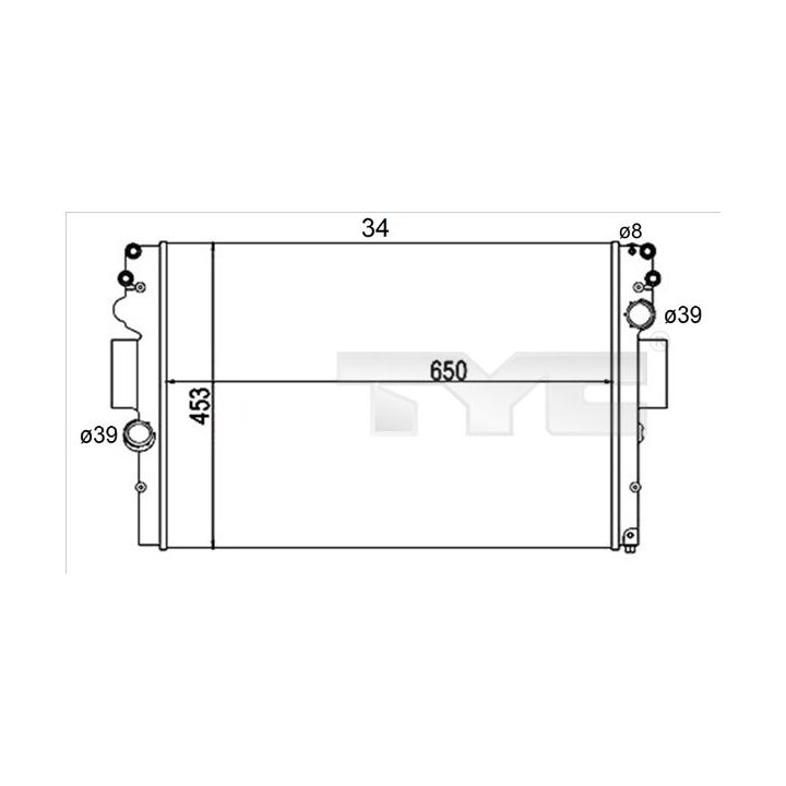 Radiatorius, variklio aušinimas TYC 715-0004-R