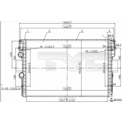 Radiatorius, variklio aušinimas TYC 715-0006-R