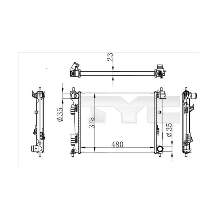 Radiatorius, variklio aušinimas TYC 717-0001