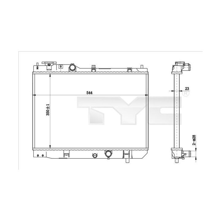 Radiatorius, variklio aušinimas TYC 720-0001-R