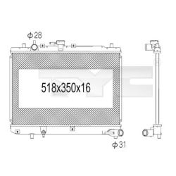 Radiatorius, variklio aušinimas TYC 720-1001