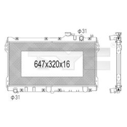 Radiatorius, variklio aušinimas TYC 720-1002