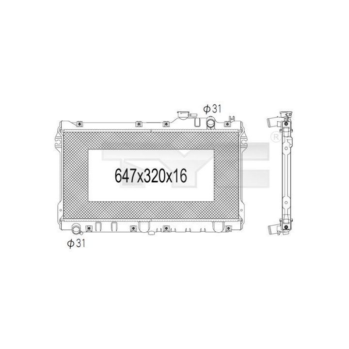 Radiatorius, variklio aušinimas TYC 720-1002