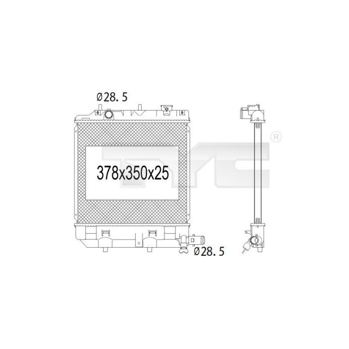 Radiatorius, variklio aušinimas TYC 720-1003