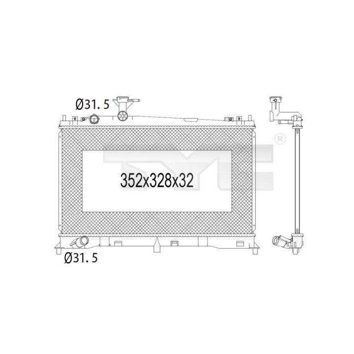 Radiatorius, variklio aušinimas TYC 720-1004