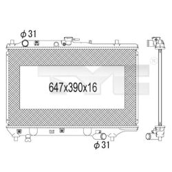 Radiatorius, variklio aušinimas TYC 720-1007