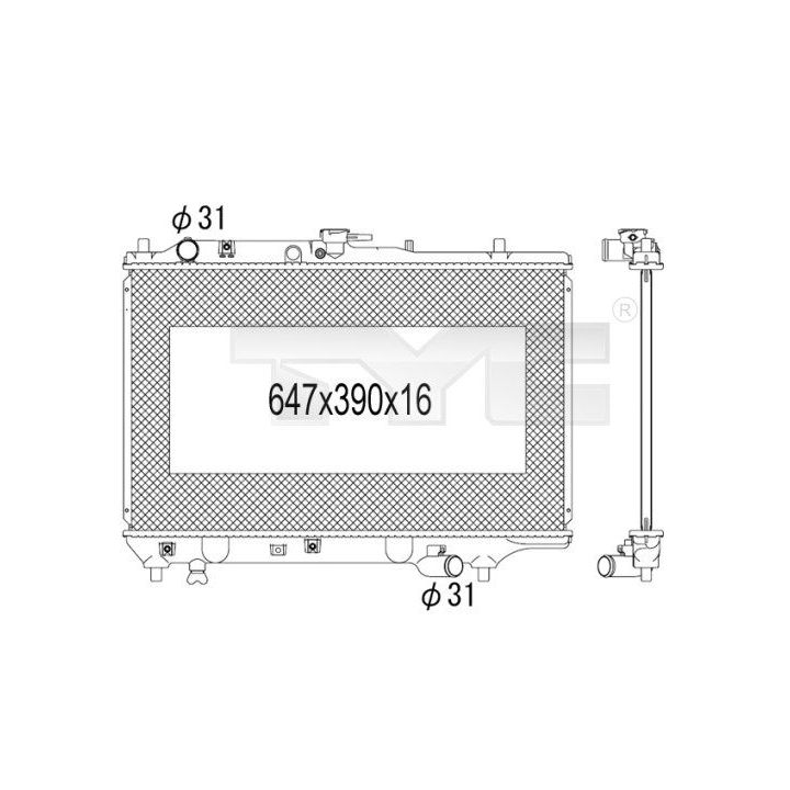 Radiatorius, variklio aušinimas TYC 720-1007