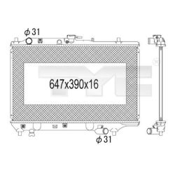 Radiatorius, variklio aušinimas TYC 720-1009