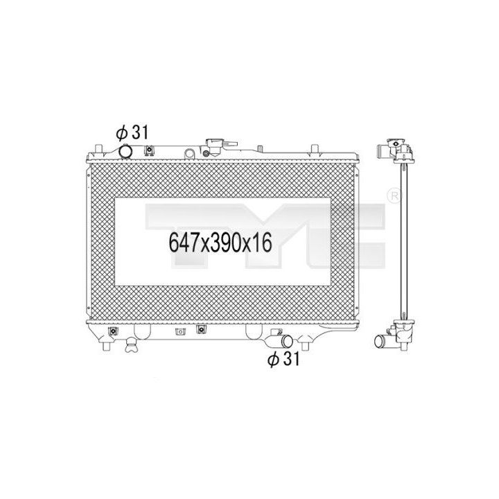Radiatorius, variklio aušinimas TYC 720-1009