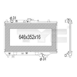 Radiatorius, variklio aušinimas TYC 720-1010