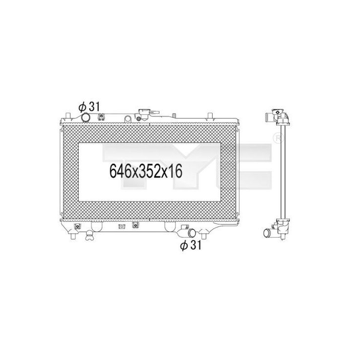 Radiatorius, variklio aušinimas TYC 720-1010