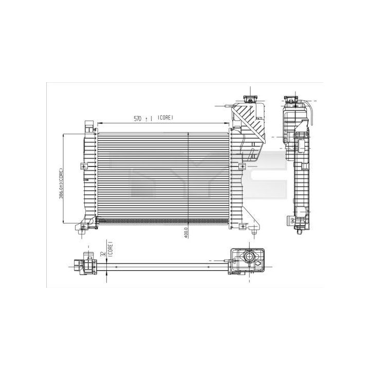 Radiatorius, variklio aušinimas TYC 721-0003