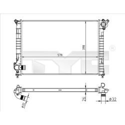 Radiatorius, variklio aušinimas TYC 722-0001